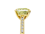 Yellow gold Fancy Yellow Princess  Cut Channel Set Solitaire Engagement Ring with Four-Prong Setting_5