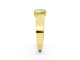Yellow gold Fancy Yellow Princess Cut Cut Diamond Channel Set Solitaire Ring with Four-Prong Setting_2