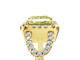 Yellow gold Fancy Yellow Princess Cut Cut Diamond Halo Engagement Ring with Open Split Pavé Band_5