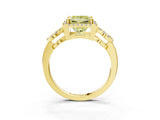 Yellow gold Fancy Yellow Princess Cut Cut Halo Diamond Infinity Band with Four-Prong Setting_3