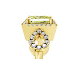 Yellow gold Fancy Yellow Princess Cut Cut Halo Diamond Infinity Band with Four-Prong Setting_5