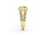 Yellow gold Fancy Yellow Princess Cut Cut Halo Split Shank Prong Set Ring_2