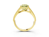 Yellow gold Fancy Yellow Princess Cut Cut Pave Split Shank Engagement Ring with Four-Prong Setting_3