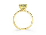 Yellow gold Fancy Yellow Princess Cut Diamond Brilliant Solitaire Ring with Pavé Band and Four-Prong Setting_27