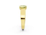 Yellow gold Fancy Yellow Princess Cut Diamond Channel Set Solitaire Ring with Four-Prong Setting_14