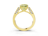 Yellow gold Fancy Yellow Princess Cut Diamond Channel Set Solitaire Ring with Four-Prong Setting_15