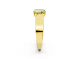 Yellow gold Fancy Yellow Princess Cut Diamond Channel Set Solitaire Ring with Four-Prong Setting_38