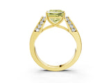 Yellow gold Fancy Yellow Princess Cut Diamond Channel Set Solitaire Ring with Four-Prong Setting_39