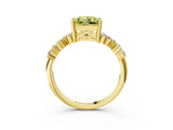 Yellow gold Fancy Yellow Princess Cut Diamond Cluster Pavé Band with Four-Prong Setting_15
