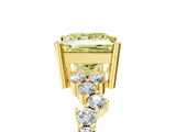 Yellow gold Fancy Yellow Princess Cut Diamond Cluster Pavé Band with Four-Prong Setting_8