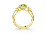 Yellow gold Fancy Yellow Princess  Cut Diamond Engagement Ring with Bezel Set Round Side Stones and Prong Setting_32