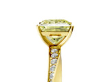 Yellow gold Fancy Yellow Princess Cut Diamond Engagement Ring with Side Stone Accents and Four-Prong Setting_17
