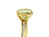 Yellow gold Fancy Yellow Princess Cut Diamond Engagement Ring with Side Stone Accents and Four-Prong Setting_29