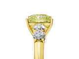 Yellow gold Fancy Yellow Princess  Cut Diamond Five-Stone Prong Set White Gold Ring_35