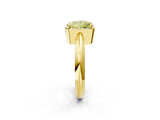 Yellow gold Fancy Yellow Princess  Cut Diamond Halo Engagement Ring with Split Shank and Four-Prong Setting_31