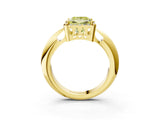 Yellow gold Fancy Yellow Princess  Cut Diamond Halo Engagement Ring with Split Shank and Four-Prong Setting_32