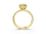Yellow gold Fancy Yellow Princess  Cut Diamond Pavé Band with Four-Prong Setting_3