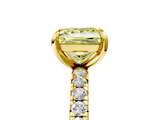 Yellow gold Fancy Yellow Princess  Cut Diamond Pavé Band with Four-Prong Setting_5