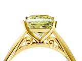Yellow gold Fancy Yellow Princess Cut Diamond Solitaire Engagement Ring with Cathedral Setting and Four-Prong Mount_24