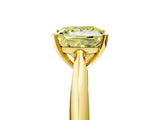 Yellow gold Fancy Yellow Princess Cut Diamond Solitaire Engagement Ring with Cathedral Setting and Four-Prong Mount_25