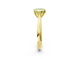Yellow gold Fancy Yellow Princess Cut Diamond Solitaire Engagement Ring with Cathedral Setting and Four-Prong Mount_26