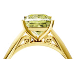 Yellow gold Fancy Yellow Princess Cut Diamond Solitaire Engagement Ring with Cathedral Setting and Four-Prong Mount_28