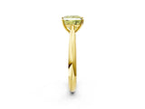 Yellow gold Fancy Yellow Princess Cut Diamond Solitaire Engagement Ring with Cathedral Setting and Four-Prong Mount_68