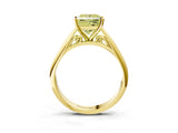 Yellow gold Fancy Yellow Princess Cut Diamond Solitaire Engagement Ring with Cathedral Setting and Four-Prong Mount_69