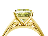 Yellow gold Fancy Yellow Princess Cut Diamond Solitaire Engagement Ring with Cathedral Setting and Four-Prong Mount_70