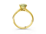 Yellow gold Fancy Yellow Princess Cut Diamond Solitaire Engagement Ring with Classic Band and Four-Prong Setting_20
