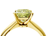 Yellow gold Fancy Yellow Princess Cut Diamond Solitaire Engagement Ring with Classic Band and Four-Prong Setting_21