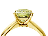 Yellow gold Fancy Yellow Princess Cut Diamond Solitaire Engagement Ring with Classic Band and Four-Prong Setting_40