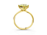 Yellow gold Fancy Yellow Princess Cut Diamond Solitaire Engagement Ring with Four-Prong Setting and Classic Band_23