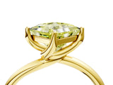 Yellow gold Fancy Yellow Princess Cut Diamond Solitaire Engagement Ring with Four-Prong Setting and Classic Band_24