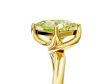 Yellow gold Fancy Yellow Princess Cut Diamond Solitaire Engagement Ring with Four-Prong Setting and Classic Band_25