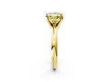 Yellow gold Fancy Yellow Princess Cut Diamond Solitaire Engagement Ring with Round Band and Four-Prong Setting_96