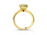 Yellow gold Fancy Yellow Princess Cut Diamond Solitaire Engagement Ring with Round Band and Four-Prong Setting_97