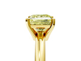 Yellow gold Fancy Yellow Princess Cut Diamond Solitaire Engagement Ring with Round Band and Four-Prong Setting_99