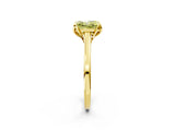 Yellow gold Fancy Yellow Princess Cut Diamond Solitaire Ring with Flower Prong Setting and Classic Band_14