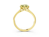 Yellow gold Fancy Yellow Princess Cut Diamond Solitaire Ring with Flower Prong Setting and Classic Band_15