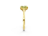 Yellow gold Fancy Yellow Princess Cut Diamond Solitaire Ring with Flower Prong Setting and Classic Band_38