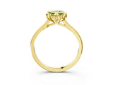 Yellow gold Fancy Yellow Princess Cut Diamond Solitaire Ring with Flower Prong Setting and Classic Band_39