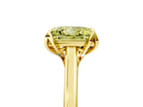Yellow gold Fancy Yellow Princess Cut Diamond Solitaire Ring with Flower Prong Setting and Classic Band_41