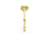 Yellow gold Fancy Yellow Princess Cut Diamond Solitaire Ring with Flower Prong Setting and Classic Band_55