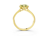 Yellow gold Fancy Yellow Princess Cut Diamond Solitaire Ring with Flower Prong Setting and Classic Band_56