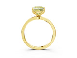 Yellow gold Fancy Yellow Princess Cut Diamond Solitaire Ring with Thin Band and Prong Setting_15