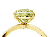 Yellow gold Fancy Yellow Princess Cut Diamond Solitaire Ring with Thin Band and Prong Setting_16
