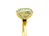 Yellow gold Fancy Yellow Princess Cut Diamond Solitaire Ring with Thin Band and Prong Setting_17