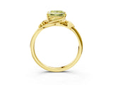 Yellow gold Fancy Yellow Princess Cut Diamond Solitaire Ring with Twist Band and Four-Prong Setting_32