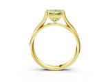 Yellow gold Fancy Yellow Princess Cut Diamond Solitaire Twist Band Prong Setting Ring_83